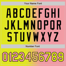 Загрузить изображение в средство просмотра галереи, Custom Neon Yellow Medium Pink-Black Bomber Full-Snap Varsity Letterman Gradient Fashion Jacket