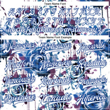 Laden Sie das Bild in den Galerie-Viewer, Custom White Royal Drip Painting Rose 3D Pattern Design Bomber Full-Snap Varsity Letterman Jacket