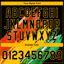 Charger l'image dans la galerie, Custom Black Gold Red-Kelly Green Black History Month 3D Pattern Design Bomber Full-Snap Varsity Letterman Jacket