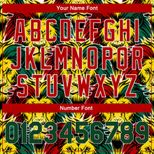 Charger l'image dans la galerie, Custom Black Kelly Green Red-Gold Black History Month Lion 3D Pattern Design Bomber Full-Snap Varsity Letterman Jacket