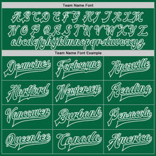 Load image into Gallery viewer, Custom Kelly Green White Bomber Full-Snap Varsity Letterman Two Tone Jacket