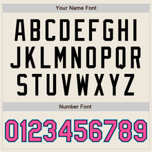 Load image into Gallery viewer, Custom Cream Pink Black-Sky Blue Bomber Full-Snap Varsity Letterman Two Tone Jacket