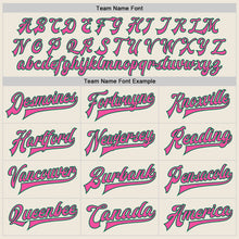 Load image into Gallery viewer, Custom Cream Pink-Kelly Green Bomber Full-Snap Varsity Letterman Two Tone Jacket