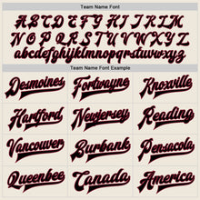 Загрузить изображение в средство просмотра галереи, Custom Cream Black Crimson-City Cream Bomber Full-Snap Varsity Letterman Two Tone Jacket