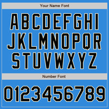 Load image into Gallery viewer, Custom Powder Blue Black-Cream Bomber Full-Snap Varsity Letterman Two Tone Jacket