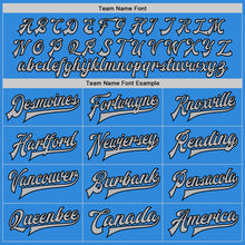 Load image into Gallery viewer, Custom Powder Blue Gray-Black Bomber Full-Snap Varsity Letterman Two Tone Jacket