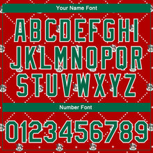 Charger l'image dans la galerie, Custom Red Kelly Green-White Christmas Dog Wearing Santa Claus Costume 3D Bomber Full-Snap Varsity Letterman Jacket