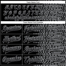 Charger l'image dans la galerie, Custom Black Gray Halftone 3D Pattern Design Bomber Full-Snap Varsity Letterman Jacket