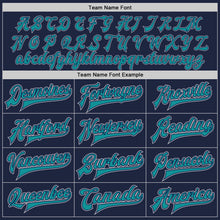 Загрузить изображение в средство просмотра галереи, Custom Navy Teal-Gray Bomber Full-Snap Varsity Letterman Two Tone Jacket
