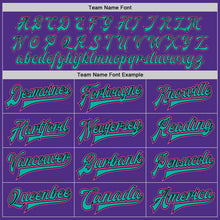 Загрузить изображение в средство просмотра галереи, Custom Purple Aqua Black-Pink Bomber Full-Snap Varsity Letterman Two Tone Jacket