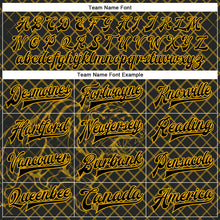 Charger l'image dans la galerie, Custom Black Gold Check And Tiger 3D Pattern Design Bomber Full-Snap Varsity Letterman Jacket