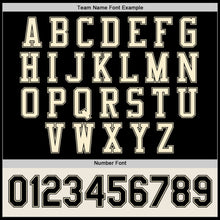 Load image into Gallery viewer, Custom Black Cream Bomber Full-Snap Varsity Letterman Two Tone Jacket