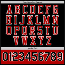 Load image into Gallery viewer, Custom Black Red-White Bomber Full-Snap Varsity Letterman Two Tone Jacket