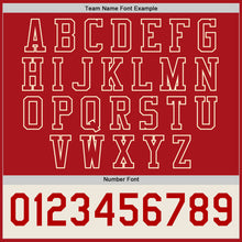 Load image into Gallery viewer, Custom Red Cream Bomber Full-Snap Varsity Letterman Two Tone Jacket