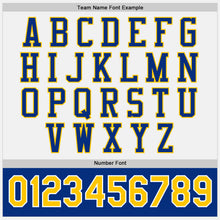 Загрузить изображение в средство просмотра галереи, Custom White Royal-Yellow Bomber Full-Snap Varsity Letterman Two Tone Jacket