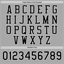 Load image into Gallery viewer, Custom Gray Black-White Bomber Full-Snap Varsity Letterman Jacket