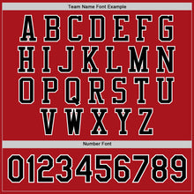 Laden Sie das Bild in den Galerie-Viewer, Custom Red Black-White Bomber Full-Snap Varsity Letterman Jacket