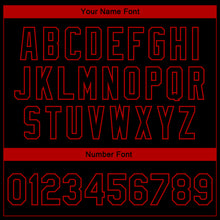 Load image into Gallery viewer, Custom Black Red Dog 3D Pattern Design Bomber Full-Snap Varsity Letterman Jacket