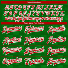 Charger l'image dans la galerie, Custom Kelly Green Red-White Mexico 3D Bomber Full-Snap Varsity Letterman Jacket
