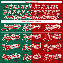 Load image into Gallery viewer, Custom Kelly Green Red-White Mexico 3D Bomber Full-Snap Varsity Letterman Jacket