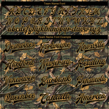 Загрузить изображение в средство просмотра галереи, Custom Camo Black-Old Gold Classic Wood Camouflage 3D Bomber Full-Snap Varsity Letterman Salute To Service Jacket