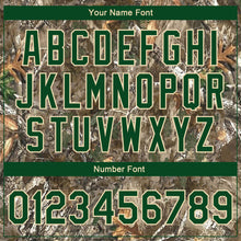Загрузить изображение в средство просмотра галереи, Custom Camo Green-Cream Realistic Forest Camouflage 3D Bomber Full-Snap Varsity Letterman Salute To Service Jacket
