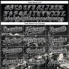 Laden Sie das Bild in den Galerie-Viewer, Custom Black White Chicago Illinois City Edition 3D Bomber Full-Snap Varsity Letterman Jacket