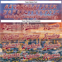 Charger l'image dans la galerie, Custom Maroon Cream Phoenix Arizona City Edition 3D Bomber Full-Snap Varsity Letterman Jacket