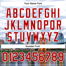 Загрузить изображение в средство просмотра галереи, Custom White Red Cincinnati Ohio City Edition 3D Bomber Full-Snap Varsity Letterman Jacket