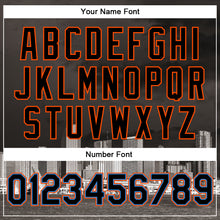 Charger l'image dans la galerie, Custom Black Powder Blue-Orange Miami Florida City Edition 3D Bomber Full-Snap Varsity Letterman Jacket