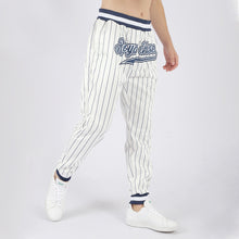 Загрузить изображение в средство просмотра галереи, Custom White Navy Pinstripe Navy-White Sports Pants