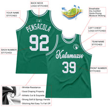 Загрузить изображение в средство просмотра галереи, Custom Kelly Green White Authentic Throwback Basketball Jersey