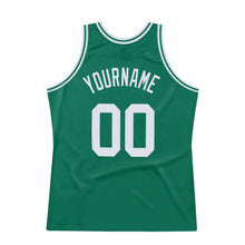 Загрузить изображение в средство просмотра галереи, Custom Kelly Green White Authentic Throwback Basketball Jersey