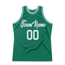 Загрузить изображение в средство просмотра галереи, Custom Kelly Green White Authentic Throwback Basketball Jersey