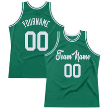 Загрузить изображение в средство просмотра галереи, Custom Kelly Green White Authentic Throwback Basketball Jersey