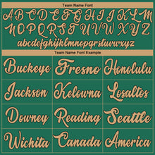 Load image into Gallery viewer, Custom Kelly Green Old Gold-Black Authentic Throwback Basketball Jersey