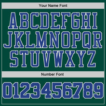 Загрузить изображение в средство просмотра галереи, Custom Kelly Green Royal-White Authentic Throwback Basketball Jersey