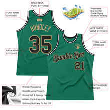 Загрузить изображение в средство просмотра галереи, Custom Kelly Green Black-Old Gold Authentic Throwback Basketball Jersey