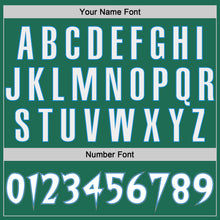 Load image into Gallery viewer, Custom Kelly Green White-Blue Authentic Throwback Basketball Jersey