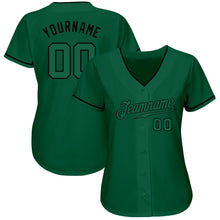 Load image into Gallery viewer, Custom Kelly Green Kelly Green-Black Authentic Baseball Jersey