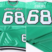Загрузить изображение в средство просмотра галереи, Custom Grass Green White-Black Mesh Authentic Throwback Football Jersey