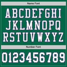 Загрузить изображение в средство просмотра галереи, Custom Grass Green White-Purple Mesh Authentic Throwback Football Jersey