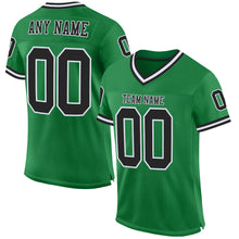 Загрузить изображение в средство просмотра галереи, Custom Grass Green Black-White Mesh Authentic Throwback Football Jersey
