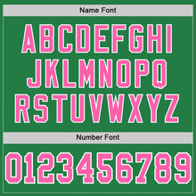 Charger l'image dans la galerie, Custom Grass Green Pink-White Mesh Authentic Football Jersey