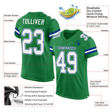 Загрузить изображение в средство просмотра галереи, Custom Grass Green White-Royal Mesh Authentic Football Jersey
