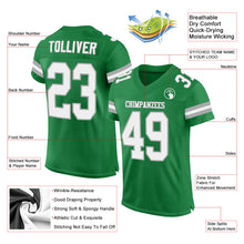Загрузить изображение в средство просмотра галереи, Custom Grass Green White-Gray Mesh Authentic Football Jersey
