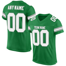 Загрузить изображение в средство просмотра галереи, Custom Grass Green White-Gray Mesh Authentic Football Jersey