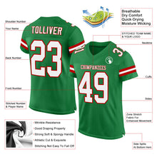 Загрузить изображение в средство просмотра галереи, Custom Grass Green White-Red Mesh Authentic Football Jersey