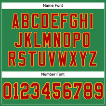 Загрузить изображение в средство просмотра галереи, Custom Grass Green Red-Gold Mesh Authentic Football Jersey