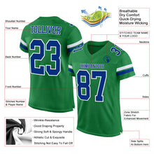 Загрузить изображение в средство просмотра галереи, Custom Grass Green Royal-White Mesh Authentic Football Jersey